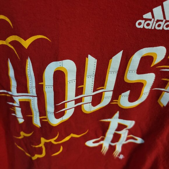 NWOT MENS ADIDAS BASKETBALL HOUSTON ROCKETS T-SHIRT SZ L - Picture 3 of 4